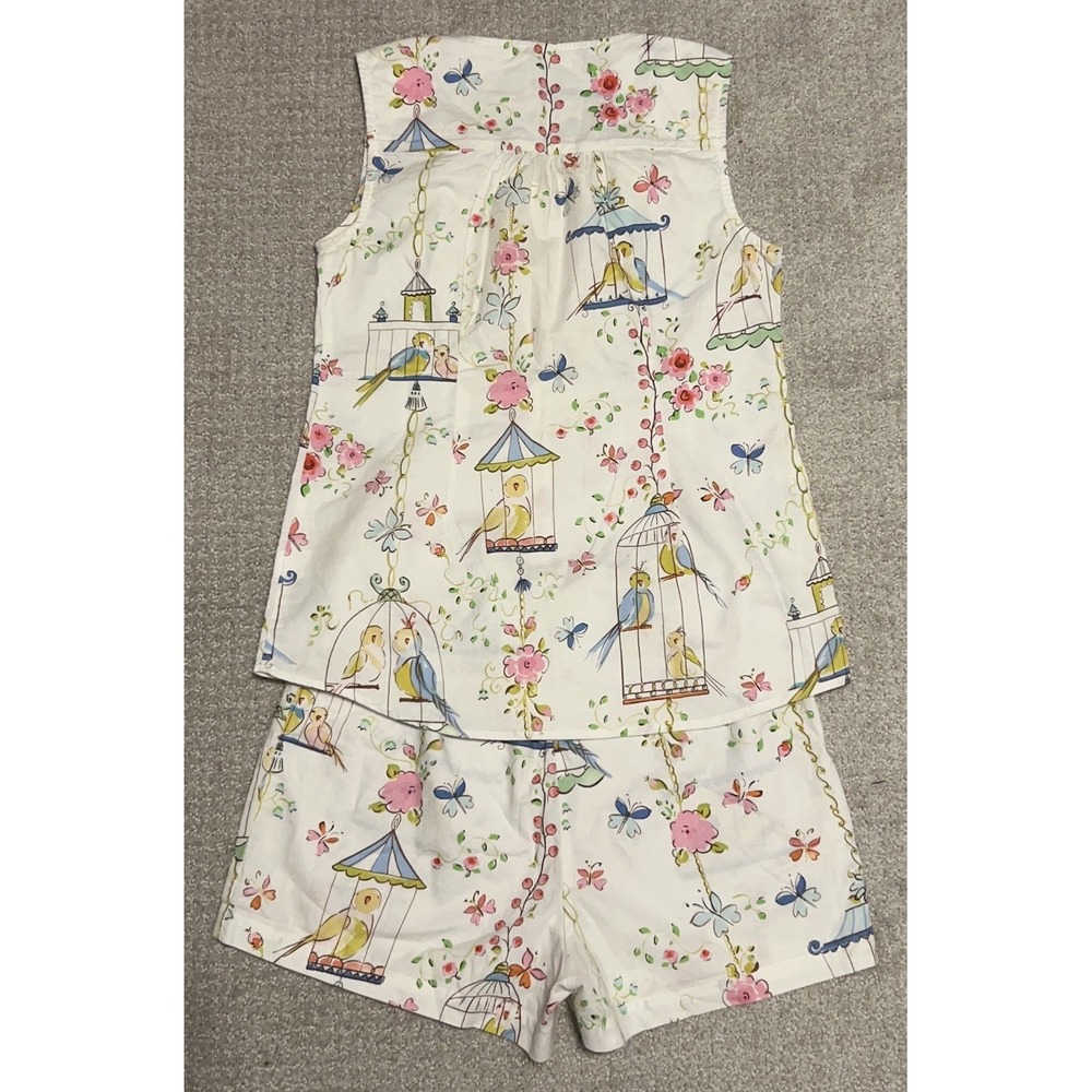 Vintage The Cat's Pajamas Short Set Button Front Birds Short Sleeve Rare‎ - Picture 4 of 16